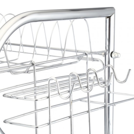 Wrought Iron Tableware Storage Rack Three Layers Cup Holder