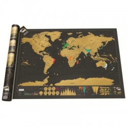 Black Luxury Edition Scratch World Map 82.5 x 59.4cm