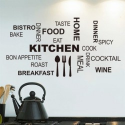 Quote Wall Stickers For Kitchen Decoration Waterproof Removable Decals