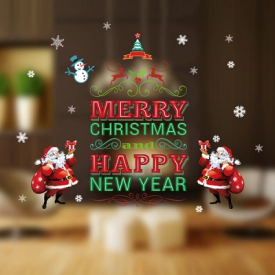 Merry Christmas Removable Wall Stickers