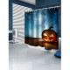 Halloween Pumpkin Printed Waterproof Bathroom Shower Curtain