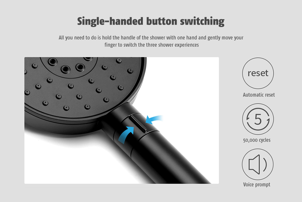 Three Pray Pattern / Single-Handed Button / Rotatable Design Holding Shower Hose Lifting Lever from Xiaomi youpin