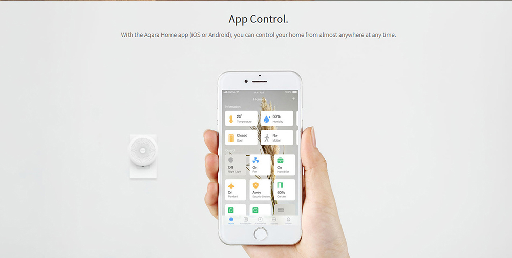 Aqara ZHWG11LM Wireless WiFi Zigbee Smart Gateway for Home Automation HOMEKIT Version ( Xiaomi Ecosystem Product ) - White