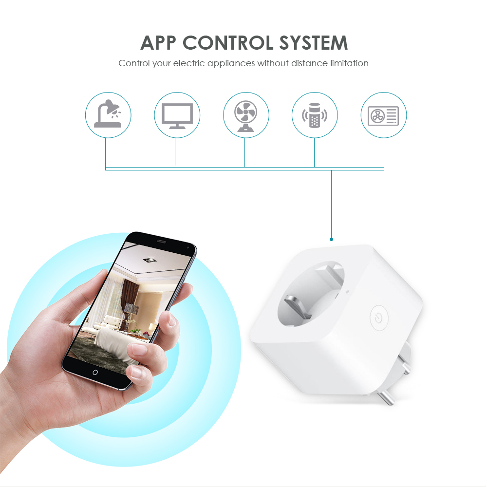 Xiaomi ZNCZ04LM Mini WiFi Smart Socket Voice / Remote Control Timing Function for Household Devices with EU Plug