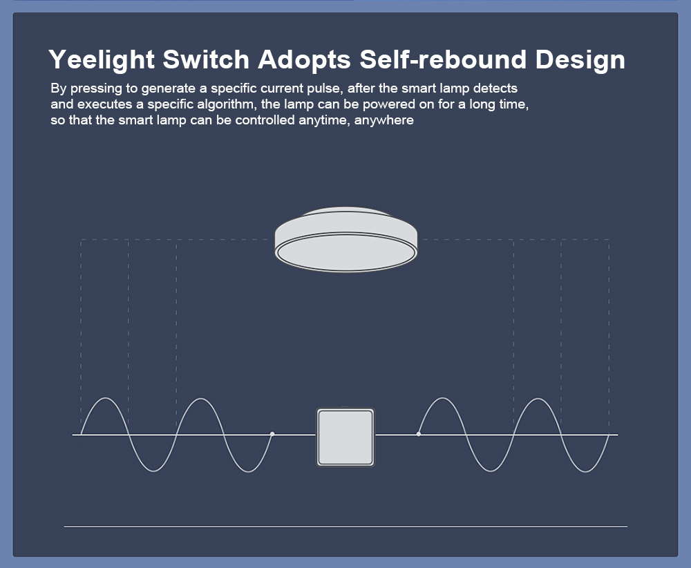 Yeelight Smart Switch Self-rebound Design Single Bond