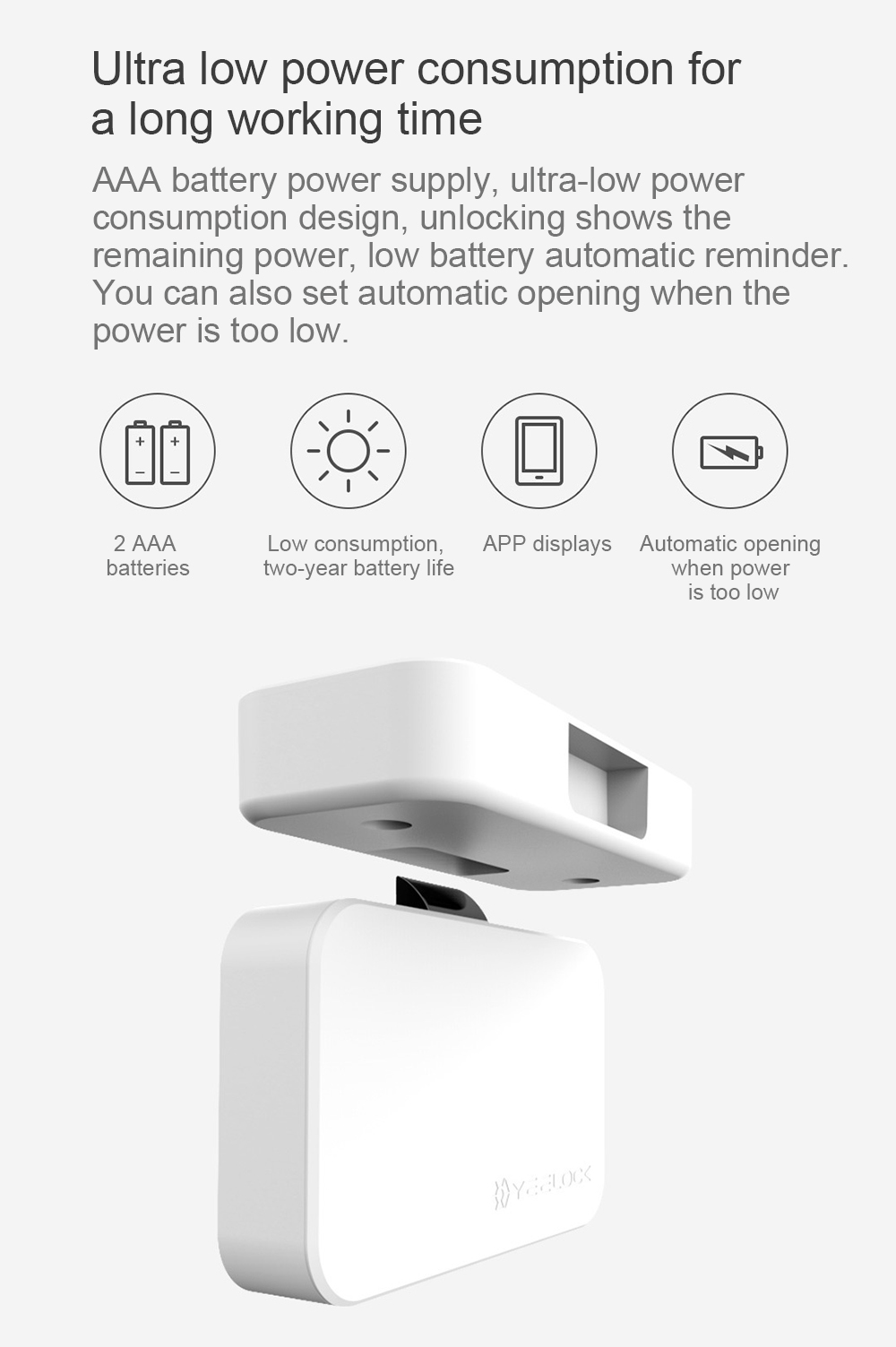 Xiaomi Mijia Intelligent APP Remote Control Lock  - White