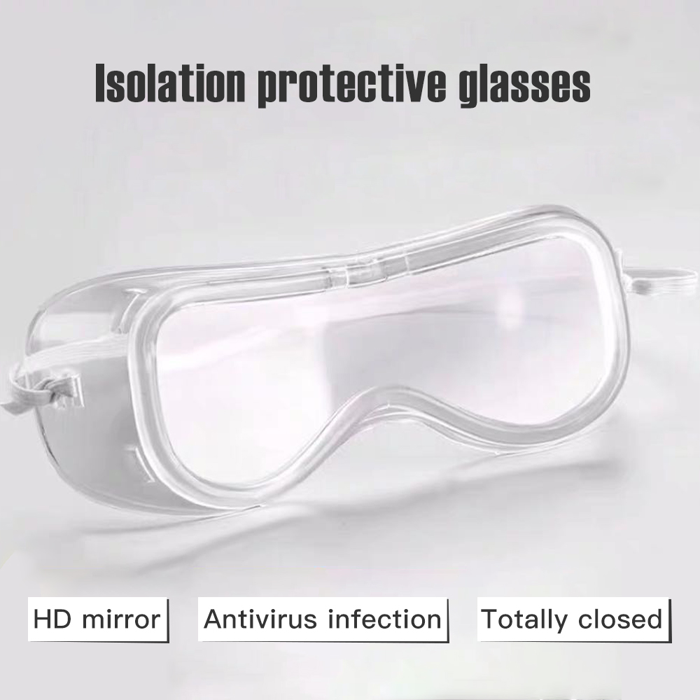 Soft Silicone Protective Safety Goggles Anti Virus Anti-Fog Goggles Windproof Dustproof Glasses Transparent Eye Protection - Transparent