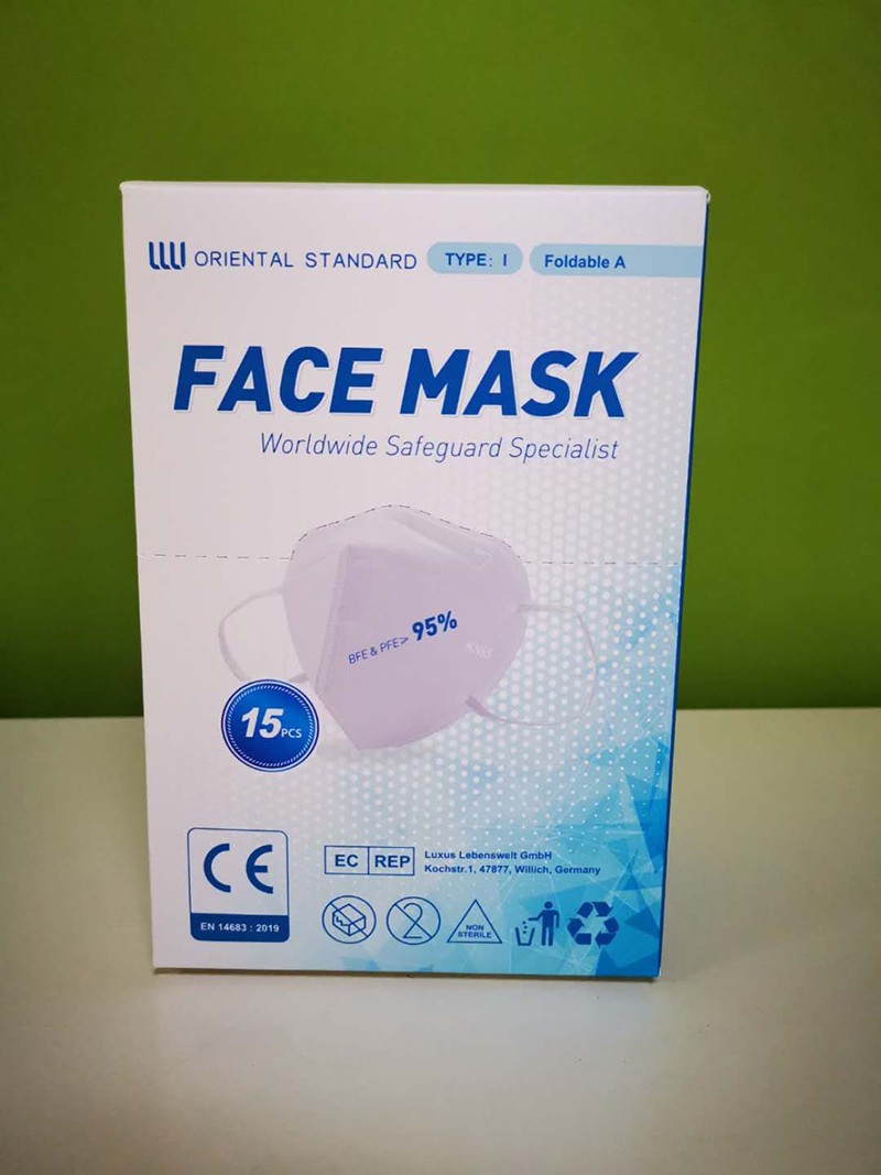 High-closed Dustproof KN95 Masks Professional Protection for Slit Splash PM2.5 Comfortable Elastic Earloop Type